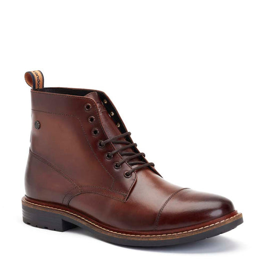 Base London Stake Brown Burnished Boots