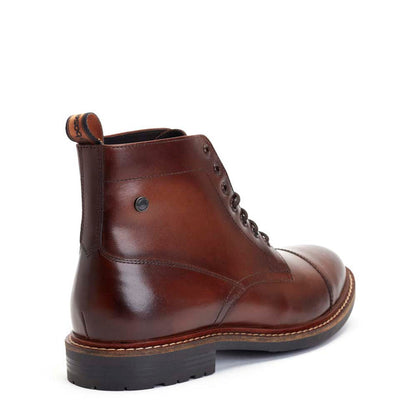 Base London Stake Brown Burnished Boots