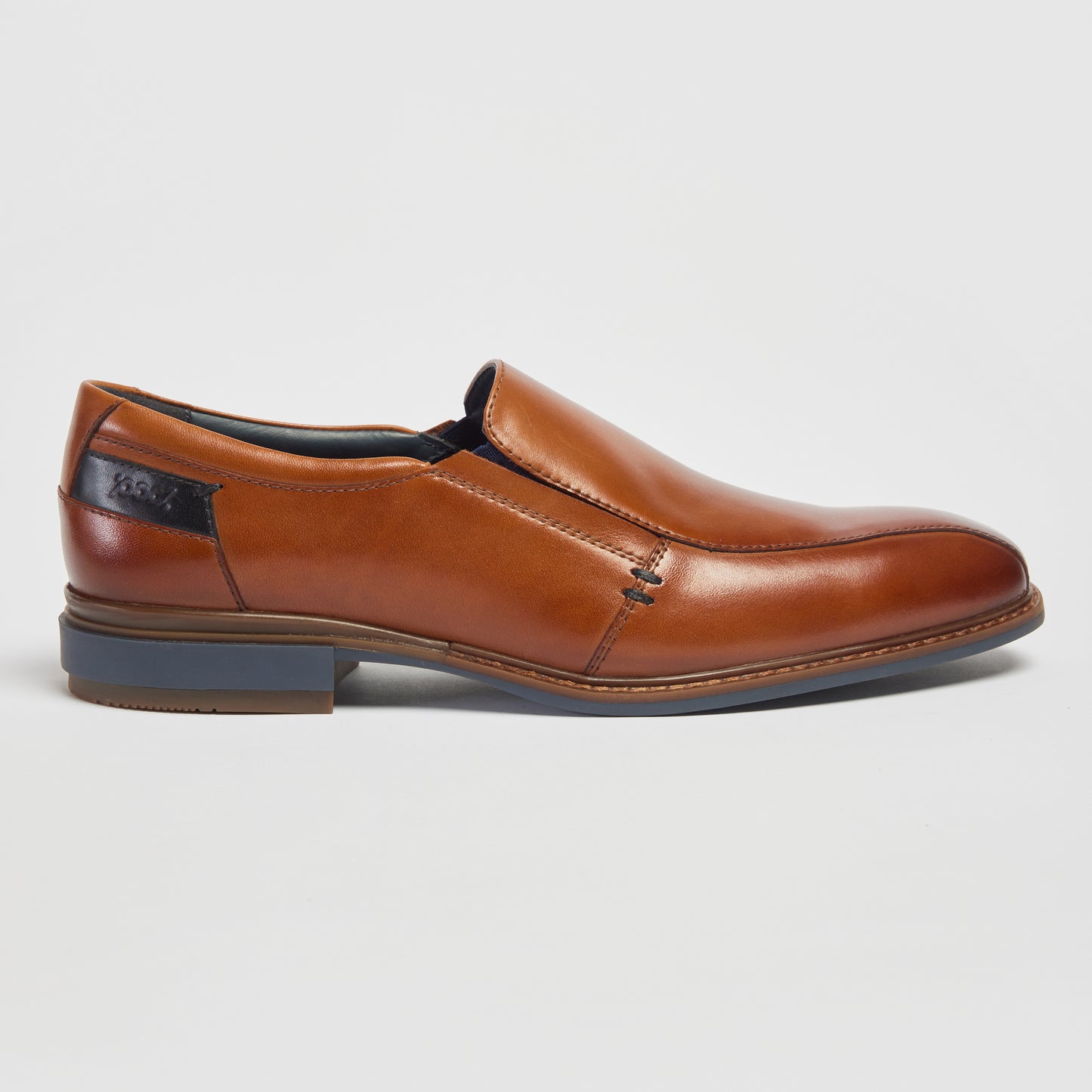 Pod Spear Cognac Leather Slip On Shoes