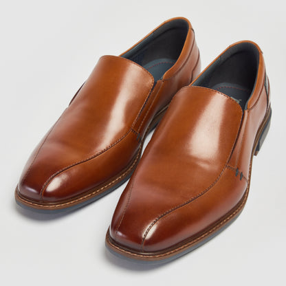 Pod Spear Cognac Leather Slip On Shoes