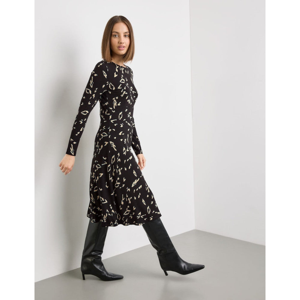 Taifun 681403 16318 1102 Black Pattern Dress