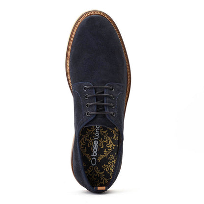 Base London Tatra Suede Navy Derby Shoes