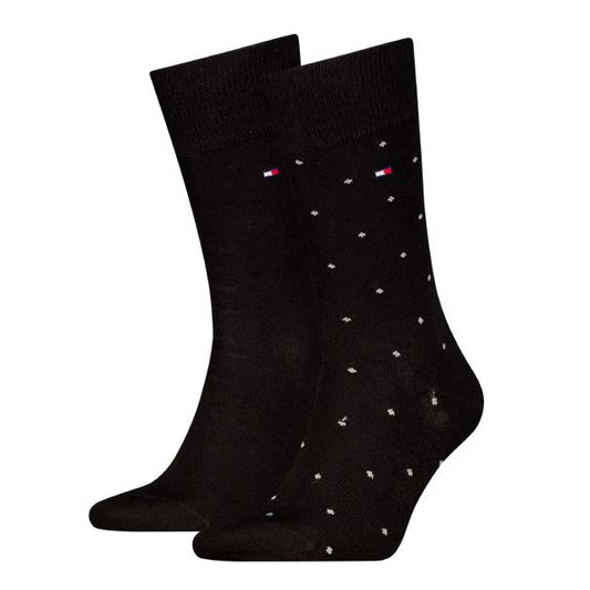 Tommy Hilfiger 701230780 001 Black 2 Pack Dot Socks