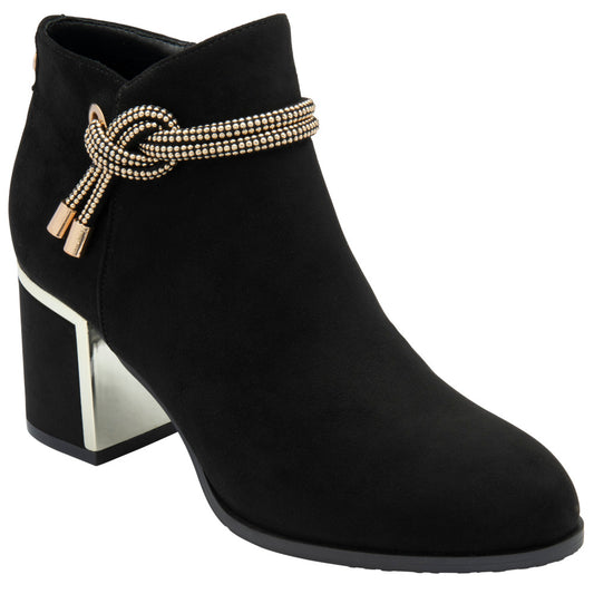 Lotus Tina Black Ankle Boots