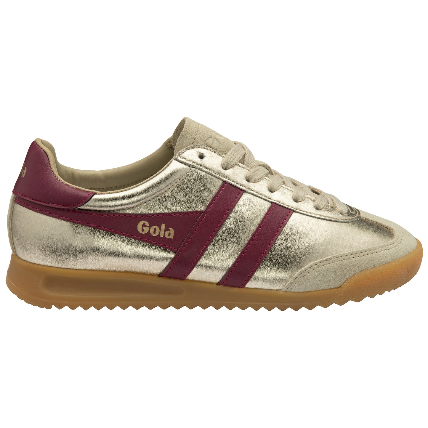 Gola CLB742YK Torpedo Glimmer Gold/Cerise Trainers