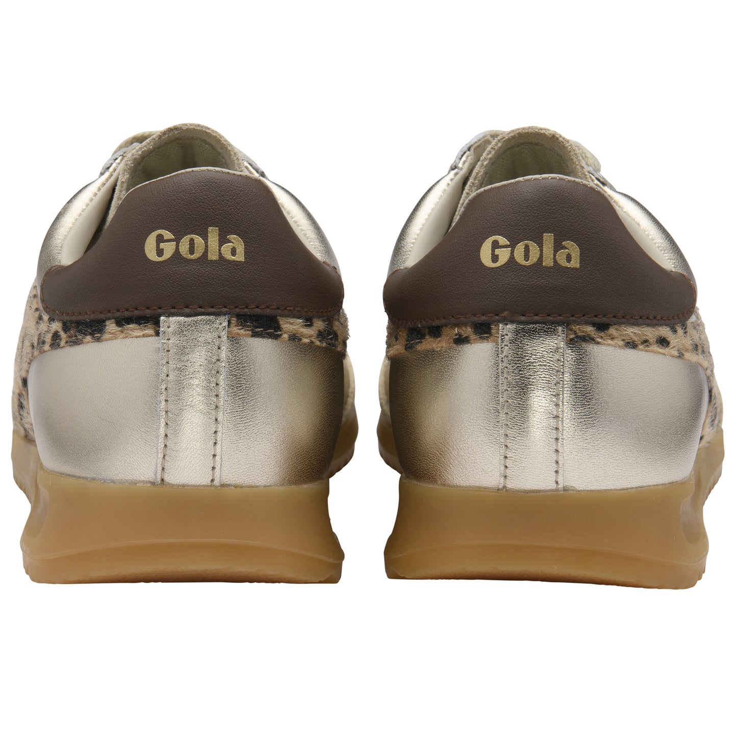 Gola Torpedo Glimmer Safari Gold/Leopard/Dark Brown Trainers
