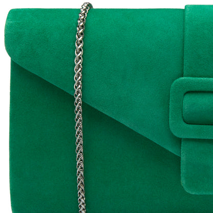 Lotus Aletta Green Suede Handbag