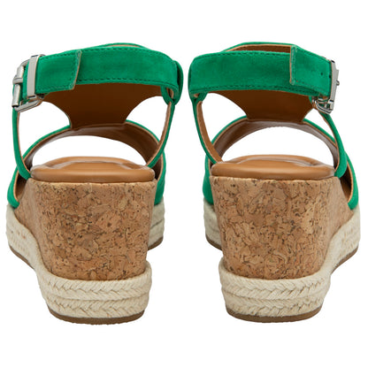 Lotus Madalene Green Suede Sandals