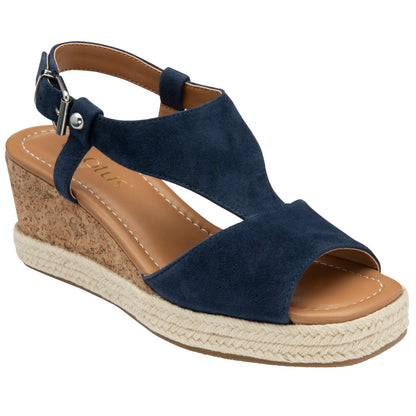 Lotus Madalene Navy Suede Sandals