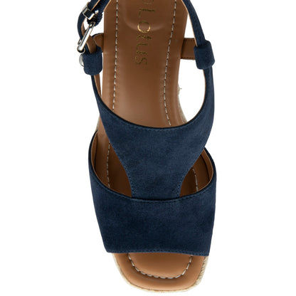 Lotus Madalene Navy Suede Sandals