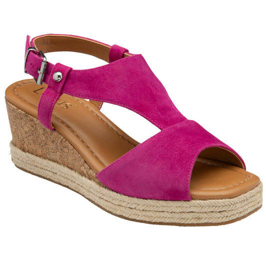 Lotus Madalene Pink Suede Sandals