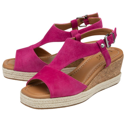 Lotus Madalene Pink Suede Sandals