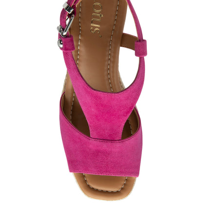 Lotus Madalene Pink Suede Sandals