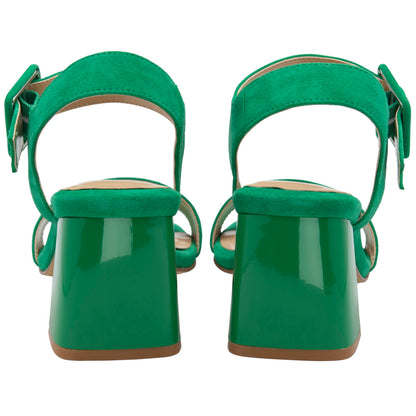 Lotus Norah Green Suede Sandals