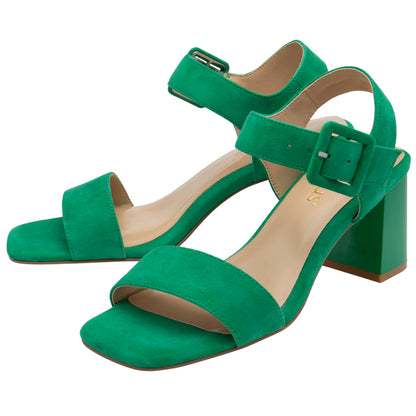 Lotus Norah Green Suede Sandals