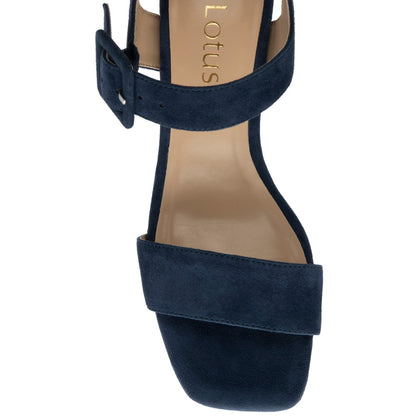 Lotus Norah Navy Suede Sandals