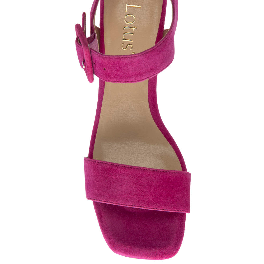 Lotus Norah Pink Suede Sandals