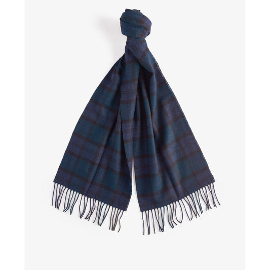 Barbour Tartan Lambswool Black Slate Scarf