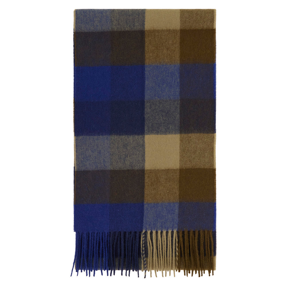 Barbour Lambswool Navy Mix Tattersall Scarf