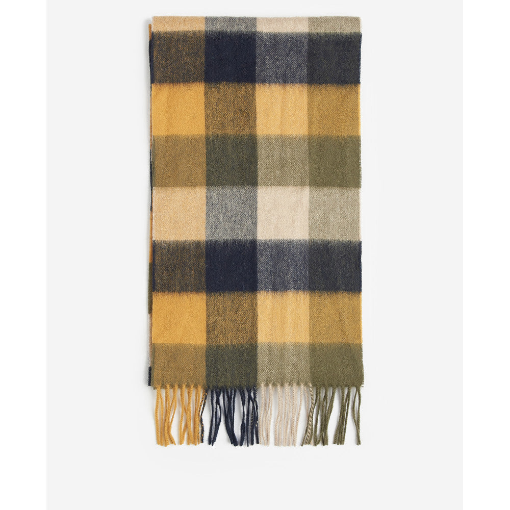 Barbour Lambswool Forest Mist Tattersall Scarf
