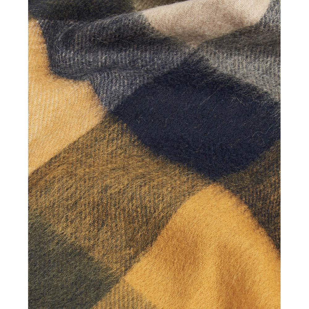 Barbour Lambswool Forest Mist Tattersall Scarf