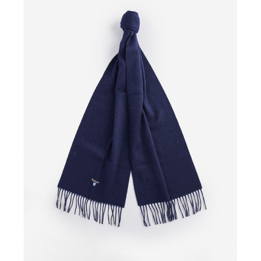 Barbour Plain Lambswool Navy Scarf
