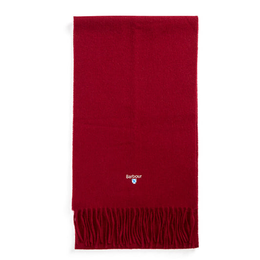 Barbour Plain Lambswool Biking Red Scarf