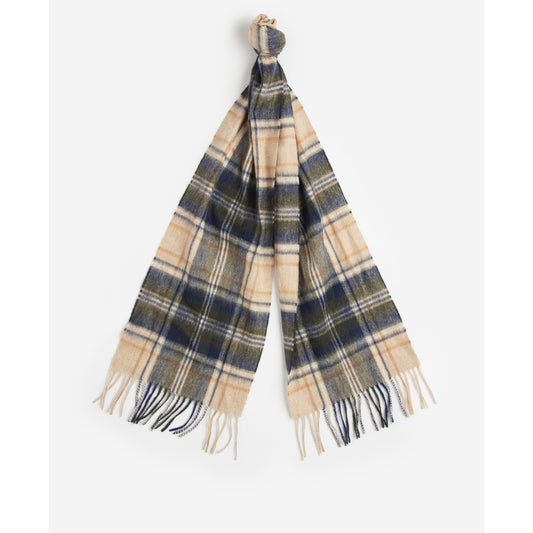 Barbour New Check Sand Beige Plaid Scarf