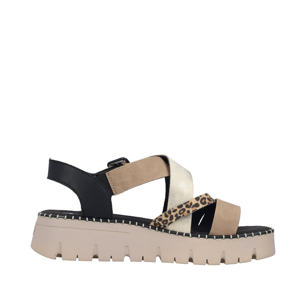Rieker V1063-90 Shell Leo Beige Sandals