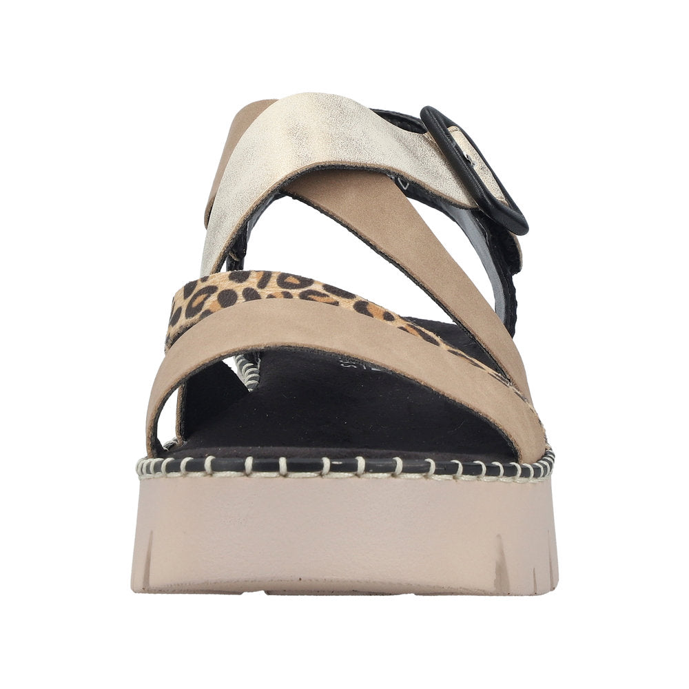 Rieker V1063-90 Shell Leo Beige Sandals