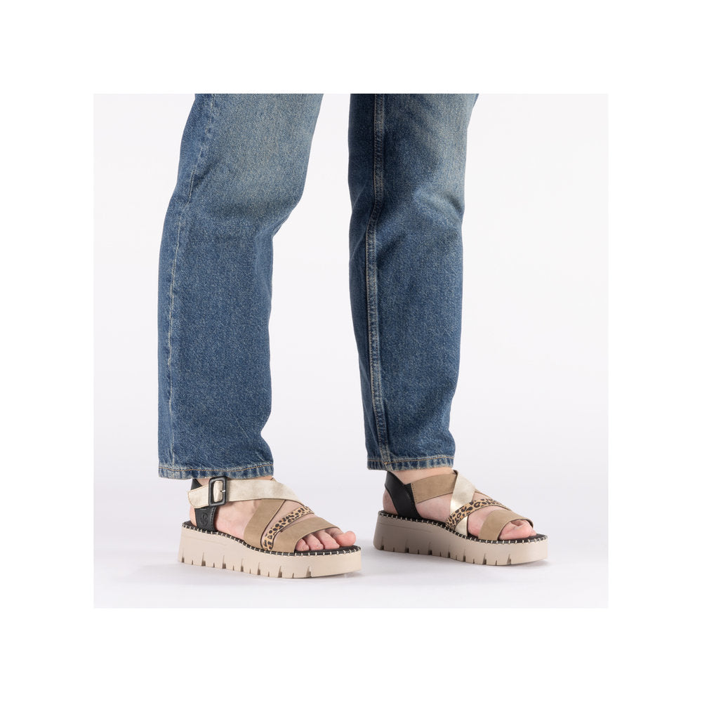 Rieker V1063-90 Shell Leo Beige Sandals