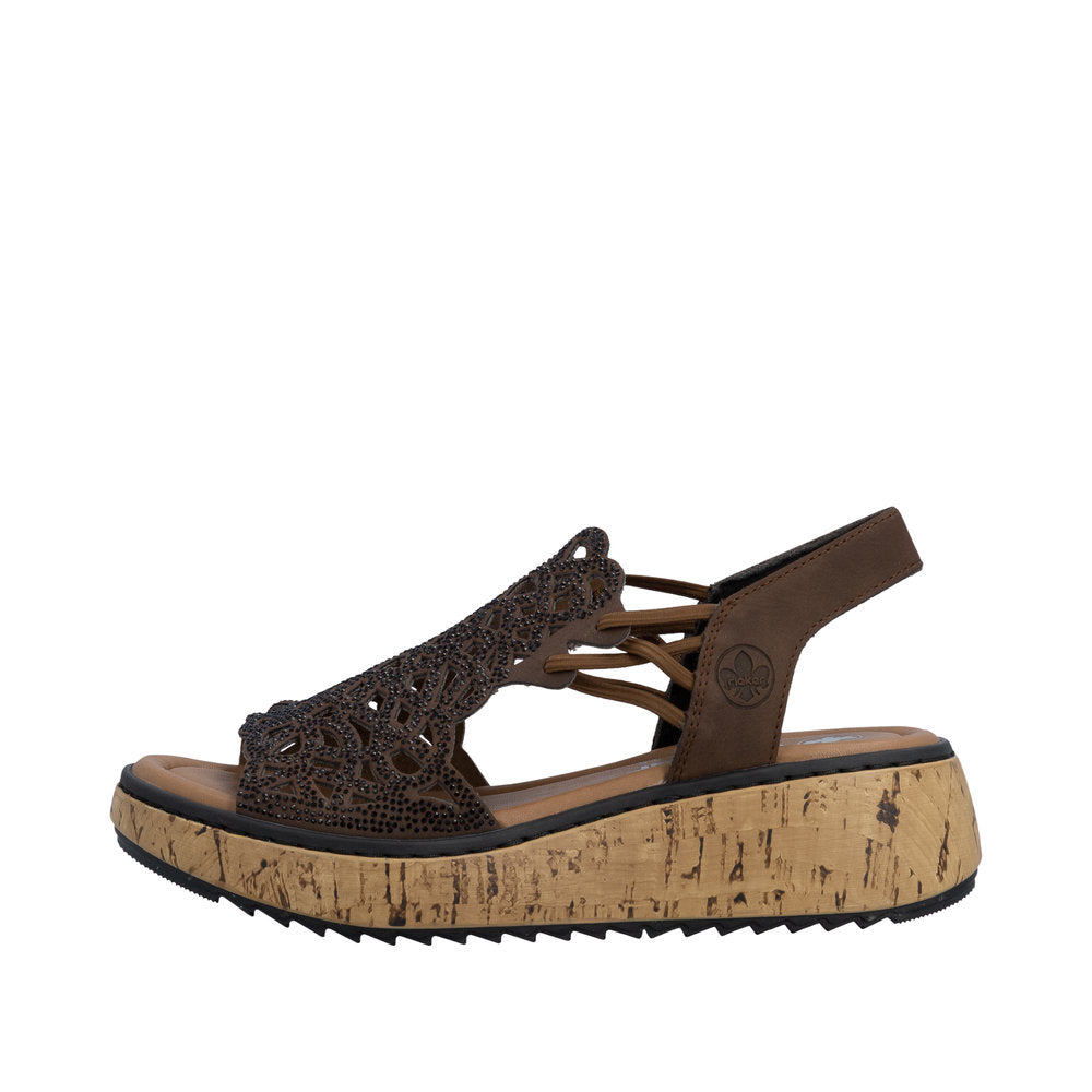 Rieker V1765-24 Brown Sandals