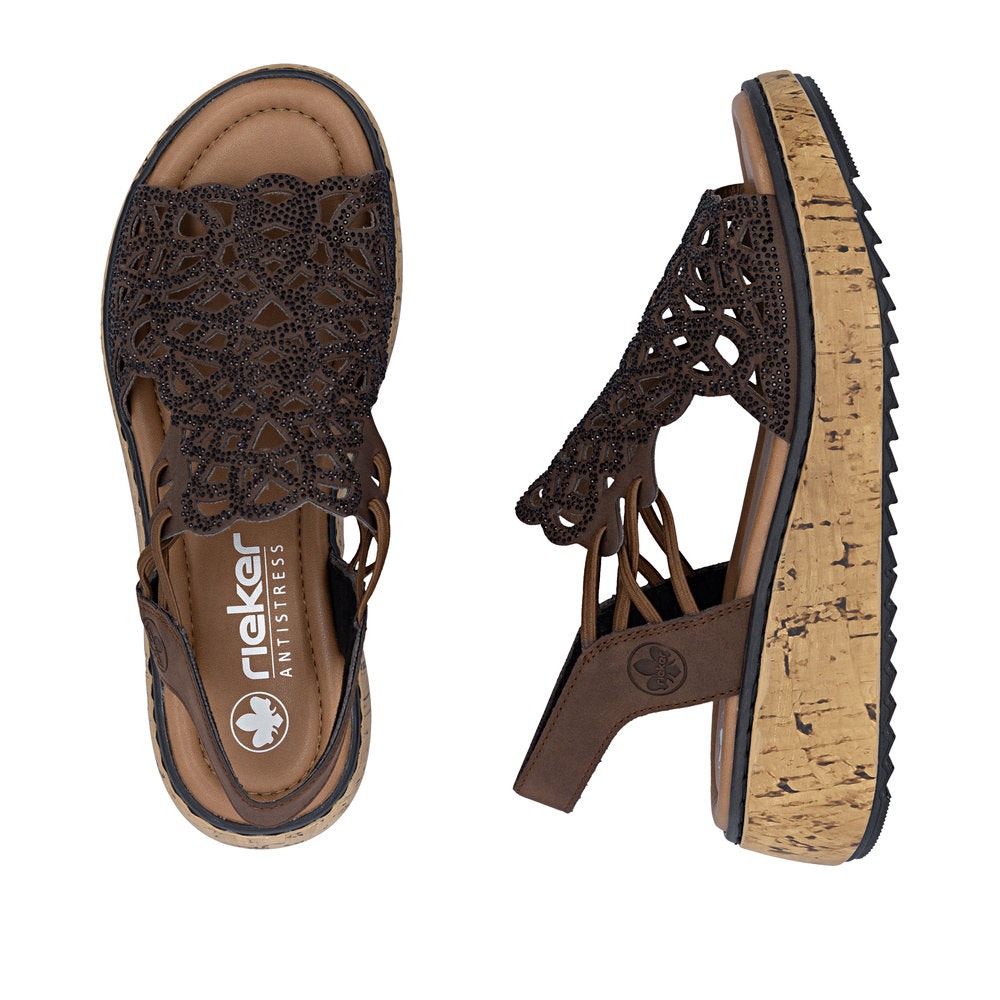 Rieker V1765-24 Brown Sandals