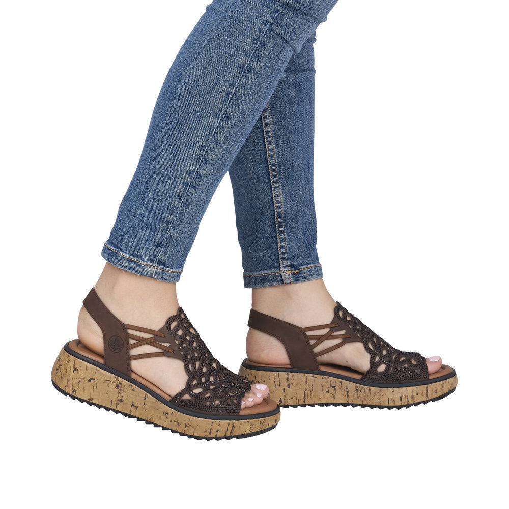 Rieker V1765-24 Brown Sandals