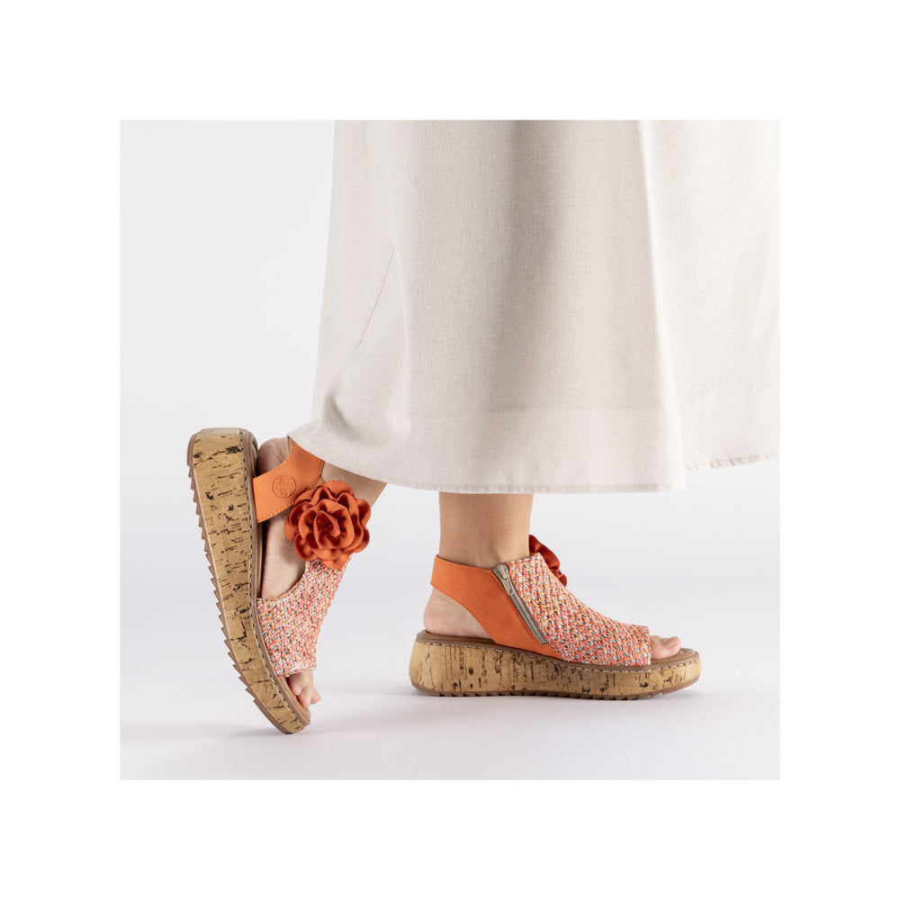 Rieker V1783-90 Pumpkin Sandals