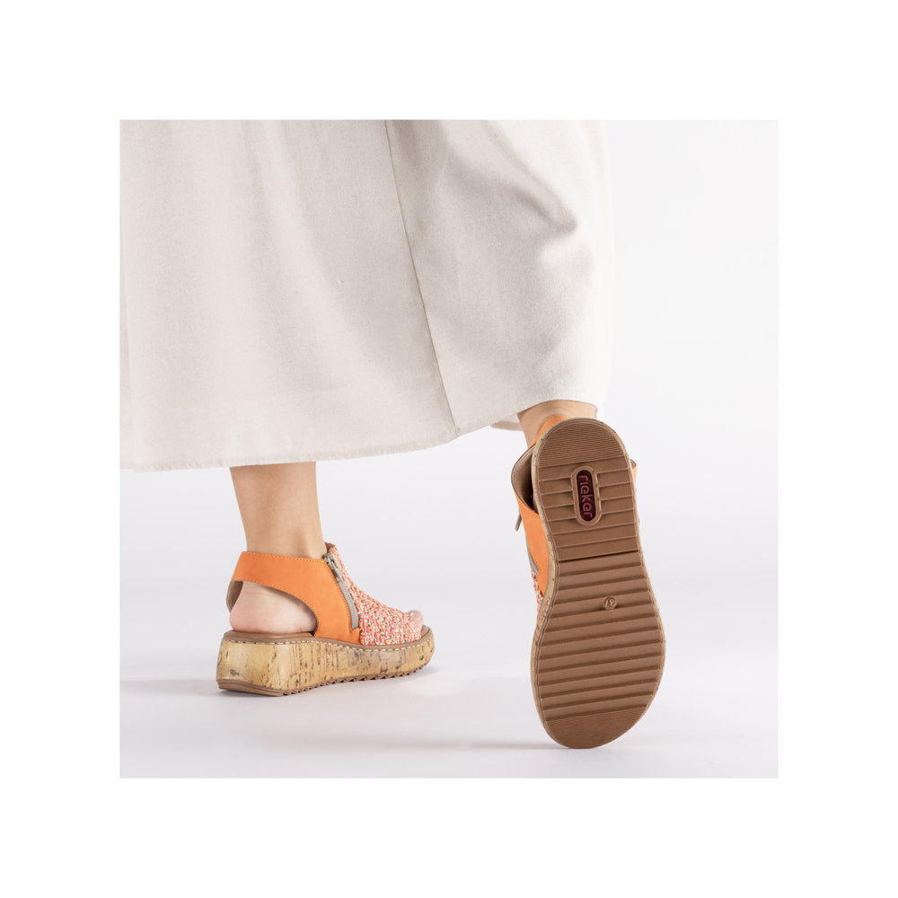 Rieker V1783-90 Pumpkin Sandals