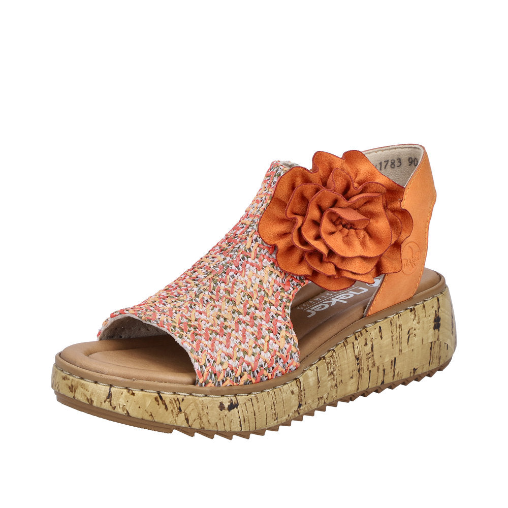 Rieker V1783-90 Pumpkin Sandals