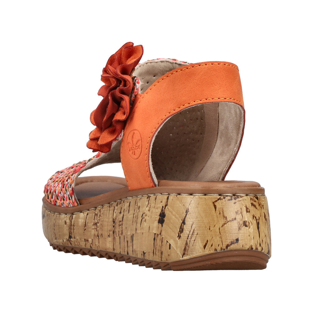 Rieker V1783-90 Pumpkin Sandals