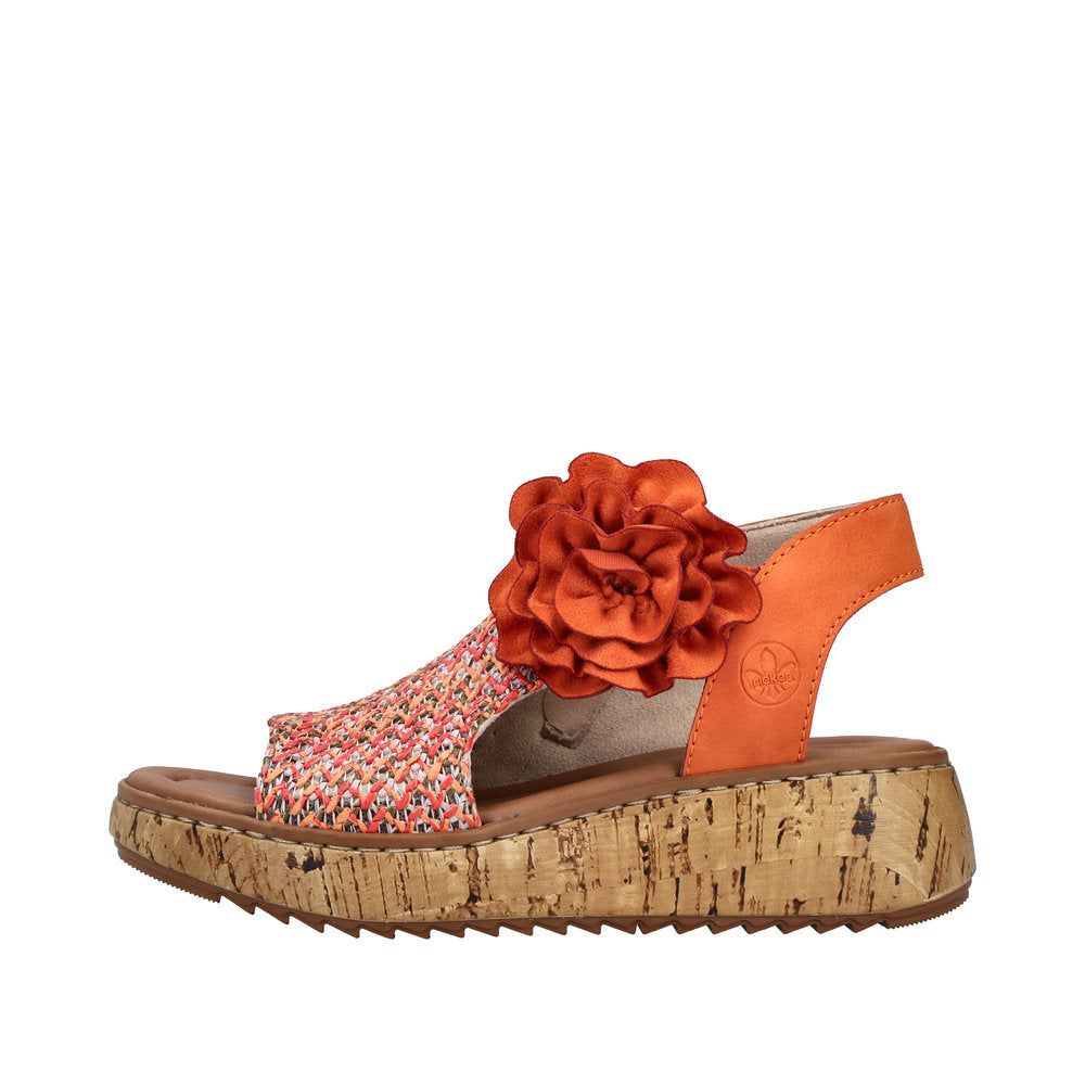 Rieker V1783-90 Pumpkin Sandals