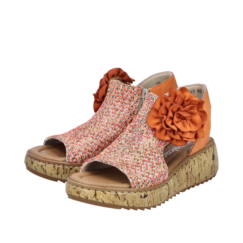 Rieker V1783-90 Pumpkin Sandals