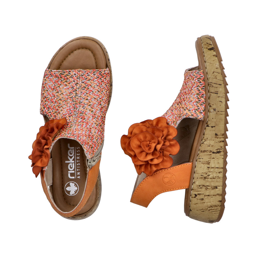 Rieker V1783-90 Pumpkin Sandals