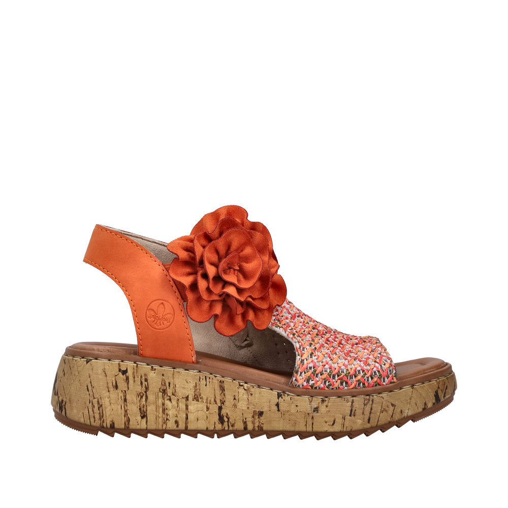 Rieker V1783-90 Pumpkin Sandals