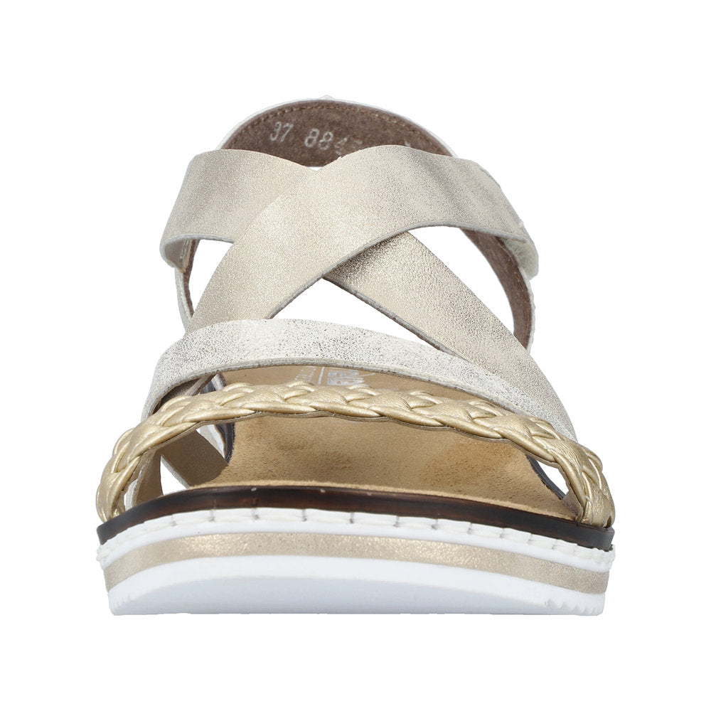 Rieker V3663-90 Light Gold/Beige-Gold/Shell Sandals