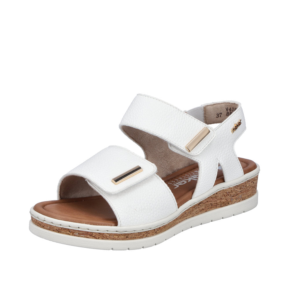 Rieker V4181-80 White Sandals