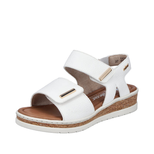 Rieker V4181-80 White Sandals