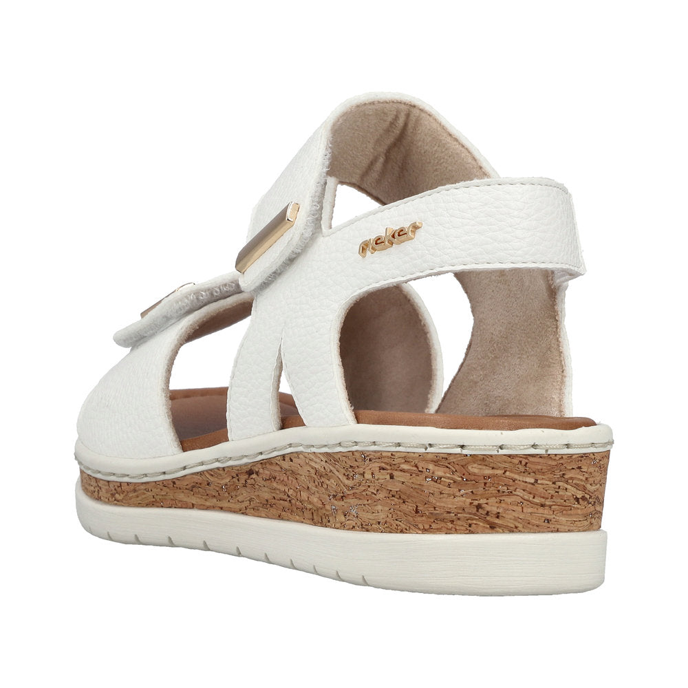 Rieker V4181-80 White Sandals