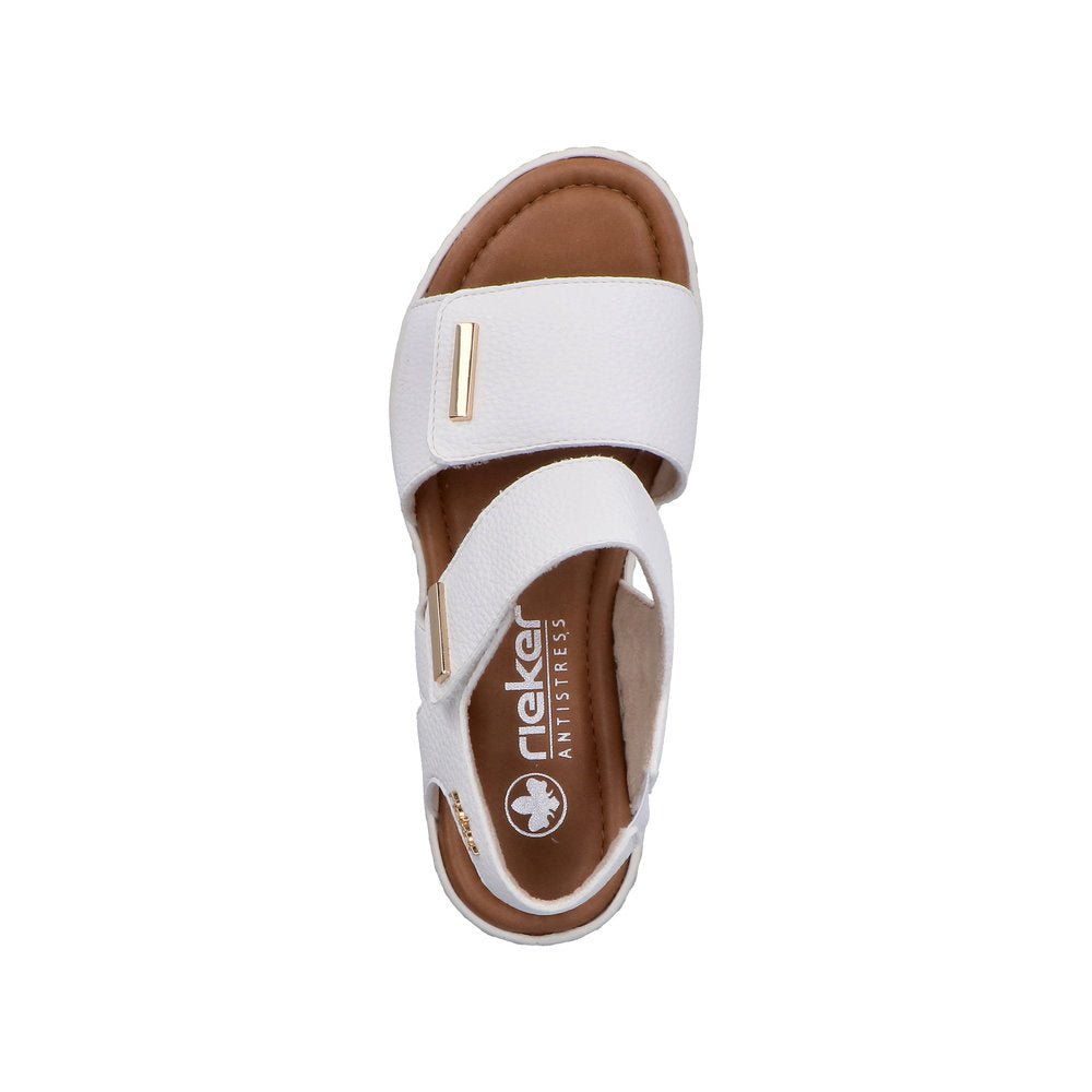 Rieker V4181-80 White Sandals