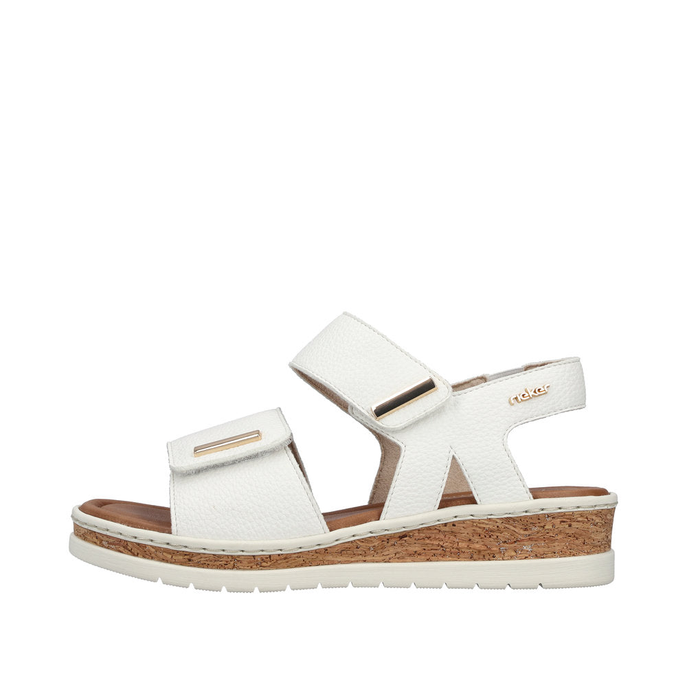 Rieker V4181-80 White Sandals