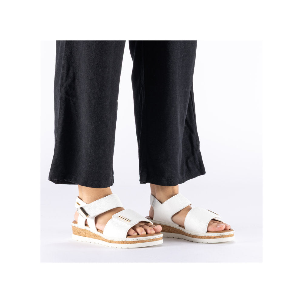 Rieker V4181-80 White Sandals