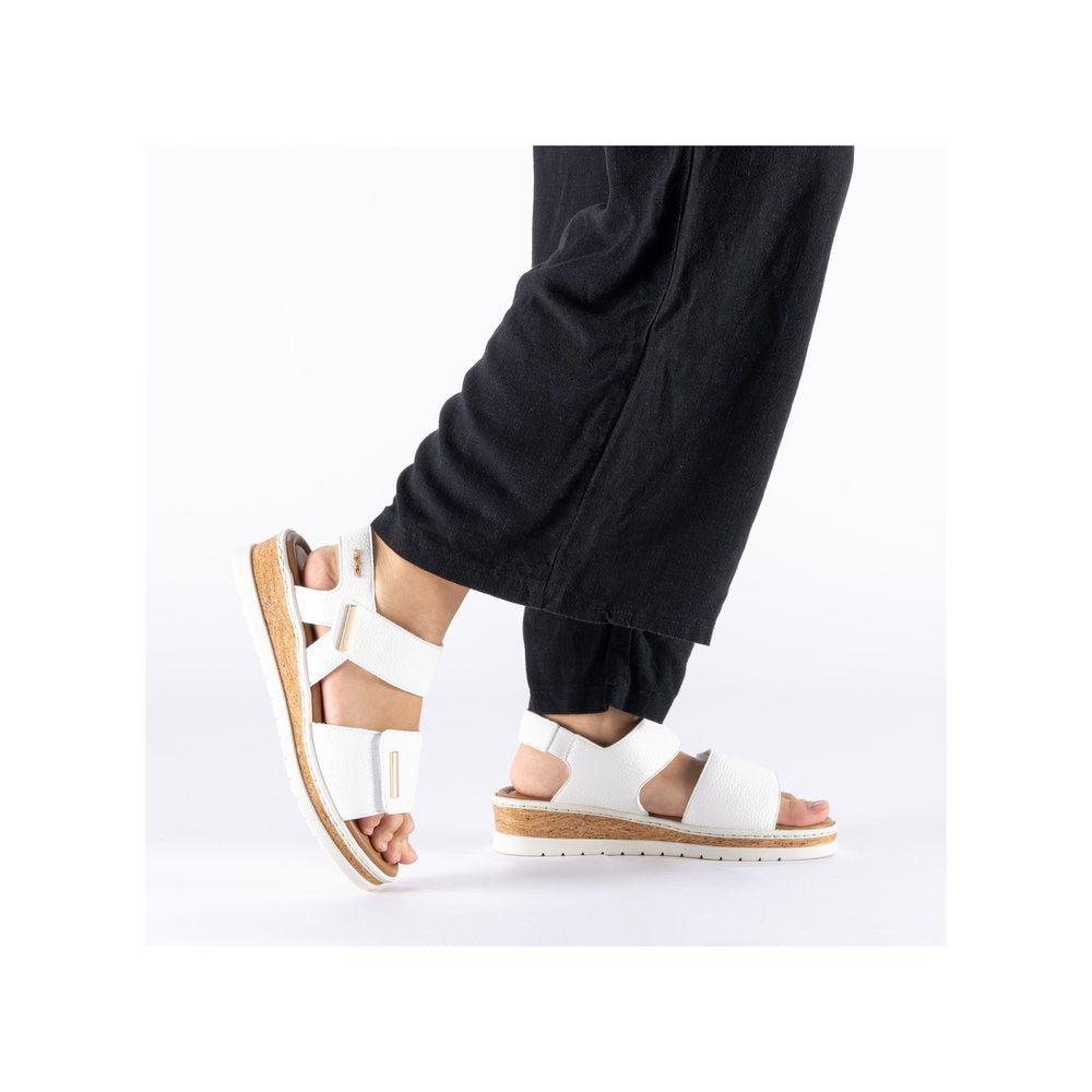 Rieker V4181-80 White Sandals